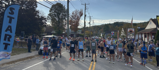 Runners at the start of the 10k and Marathon
