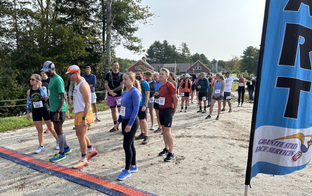 Runners at the start of the half marathon