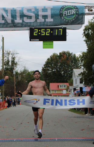 Marathon male winner Caiden White